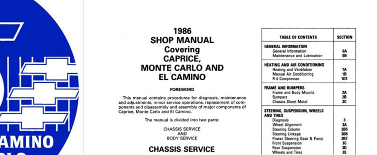 GM Service Information Shop Manuals