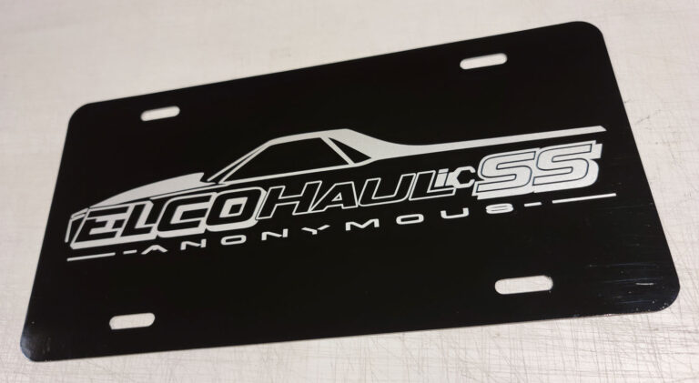 "ELCOHaulicSS" Logo License Plate