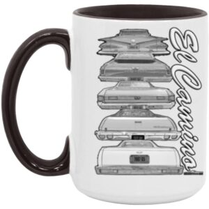 Tailgates Black & White 15oz. Accent Mug