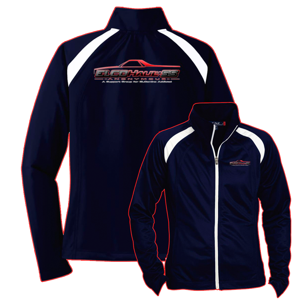 Ladies Raglan Sleeve Lightweight Warmup Jacket - Red Logo