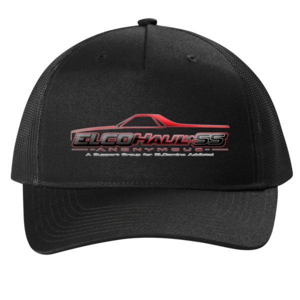 EA C405 Port Authority Snapback 5-Panel Trucker Cap - Red Logo