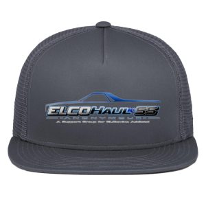 EA 4D7 D-Series 5-Panel Trucker Snapback Cap - Blue Logo
