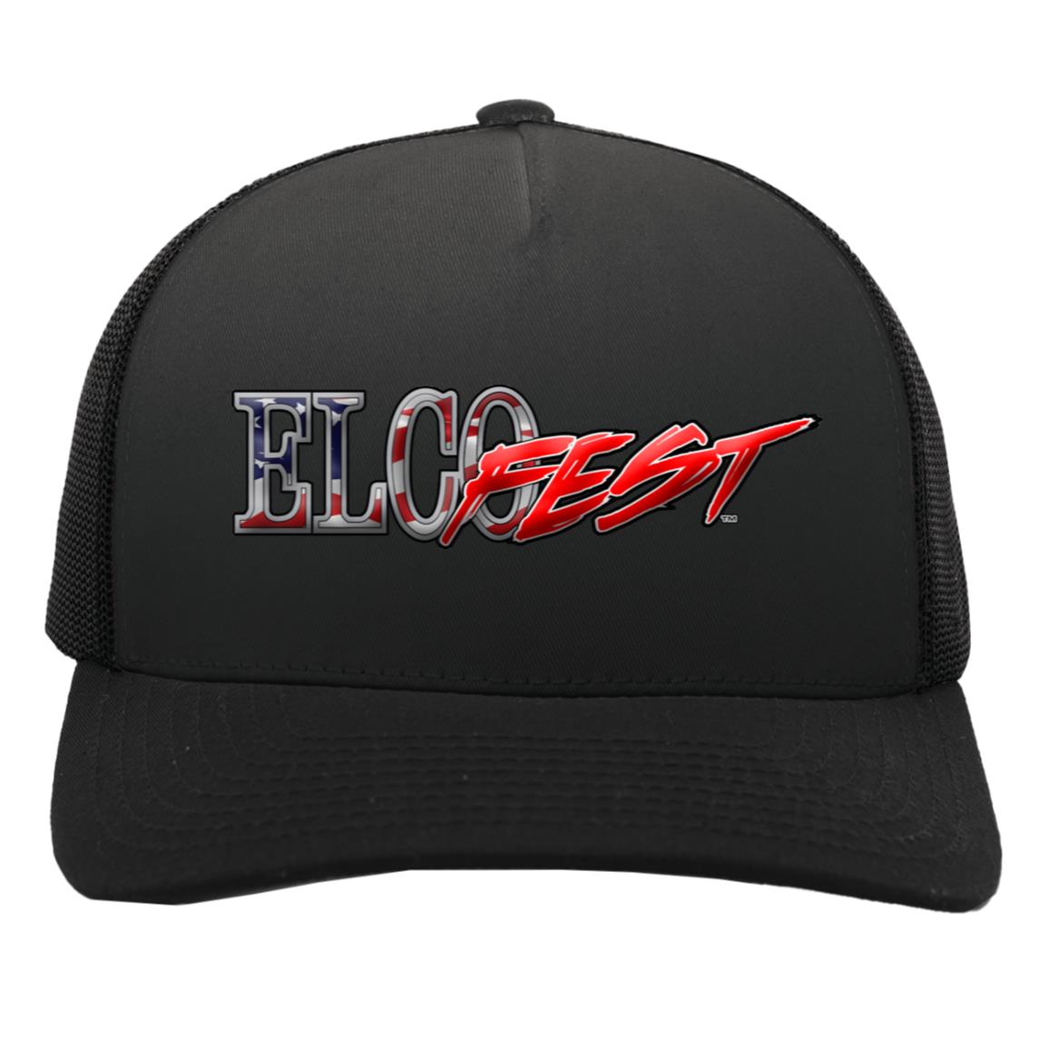 ELCOFest Pacific Headwear 5-Panel Trucker Snapback Cap - AM Flag - Image 2