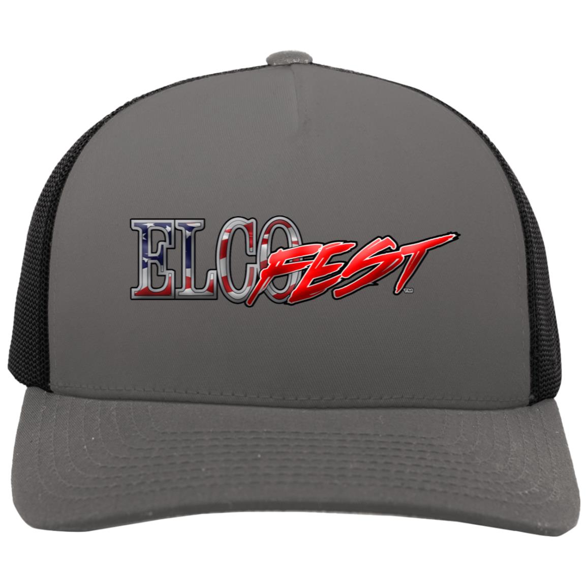 ELCOFest Pacific Headwear 5-Panel Trucker Snapback Cap - AM Flag - Image 3