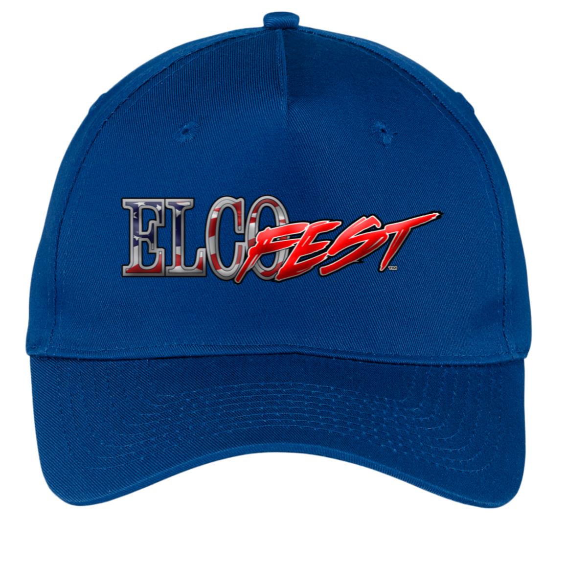ELCOFest Port & Co 5-Panel Twill Cap - AM Flag - Image 6