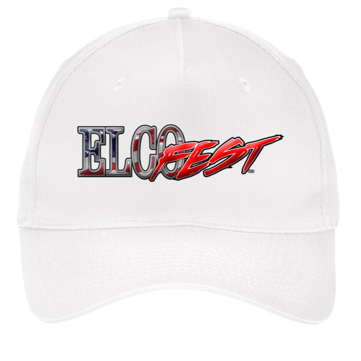 ELCOFest Port & Co 5-Panel Twill Cap - AM Flag - Image 7