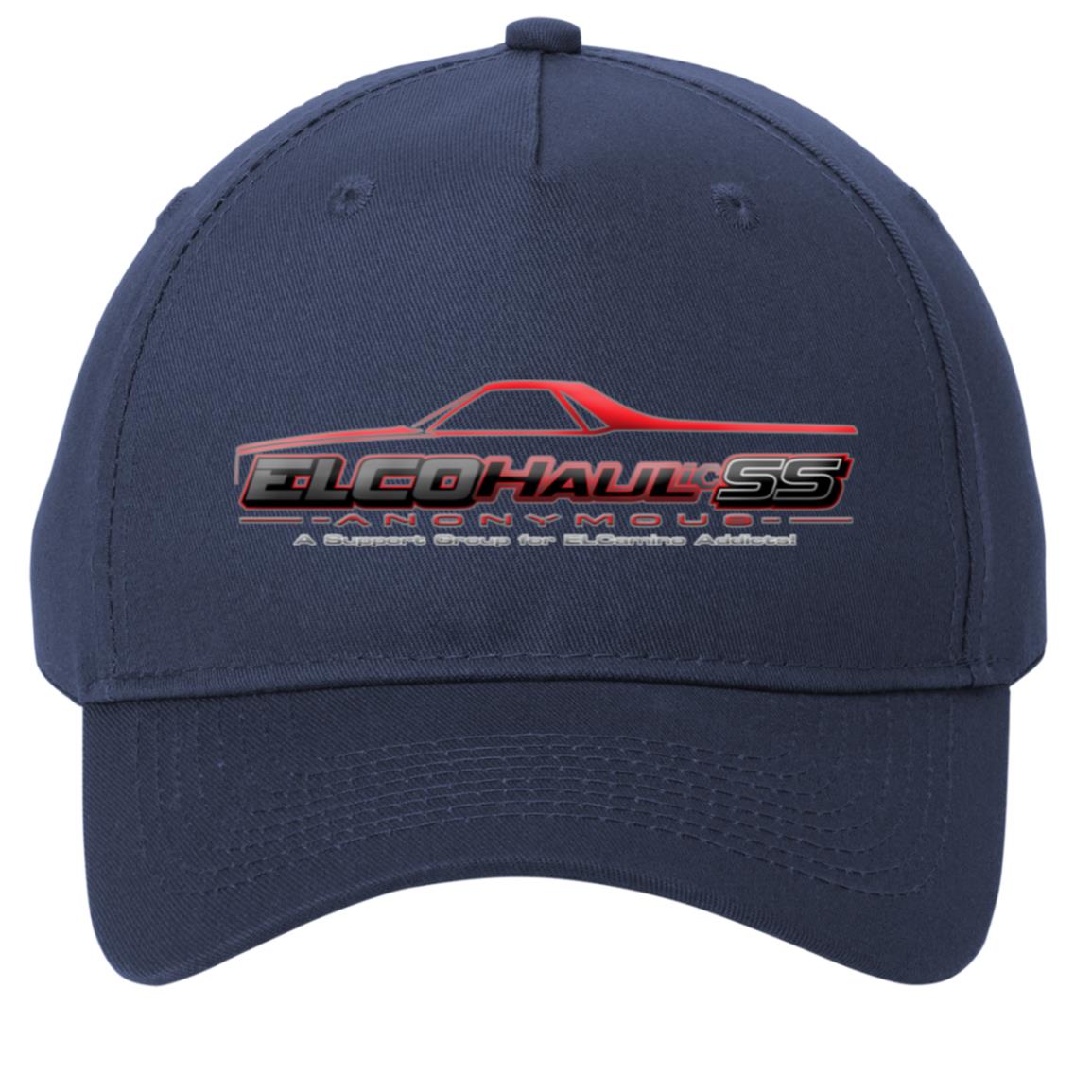 EA CP86 Port & Co 5-Panel Twill Cap - Red Logo - Image 4